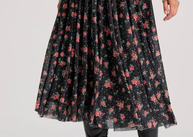 Μίντι φούστα με all over τύπωμα - FUNKY BUDDHA - 