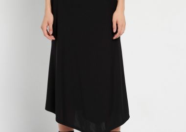 Μίντι φούστα με ασύμμετρο τελείωμα - FUNKY BUDDHA - 