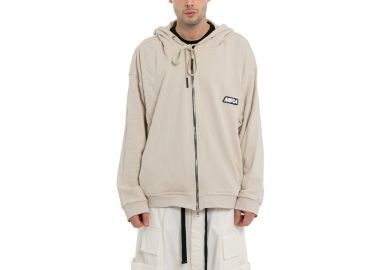 MIRA Ανδρικό Μπεζ Beige Lightweight Zip Up Hoodie - MIRA - 