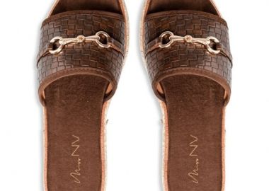 MISS NV Γυναικεία Πέδιλα Παντόφλες V21-15273-28 Καφέ - MISS NV - 