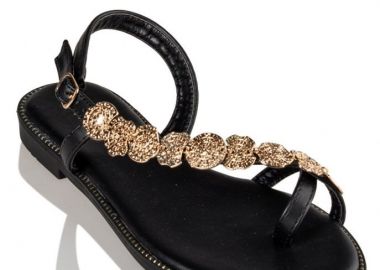 MISS NV Γυναικεία Πέδιλα V96-13249-34 Μαύρο - MISS NV - 