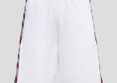 MISSONI Ανδρικό Λευκό Bermuda Shorts With Knitted Insert - MISSONI - 