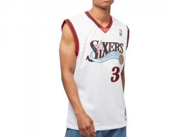 Mitchell & Ness Allen Iverson Swingman Jersey 2000-01 Philadelphia SMJYGS18200-P76WHIT00AIV Ανδρική Φανέλα Μπάσκετ - Mitchell & Ness - 