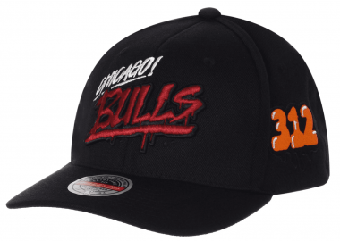 Mitchell & Ness NBA HWC Slap Sticker Classic Red Bulls Cap - MITCHELL & NESS - 