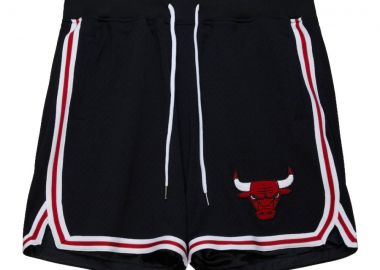 MITCHELL & NESS NOSTALGIA CO. Shorts - Βερμούδες NBA LOGO OVER GAME DAY SHORTS BULLS - BLACK-BT10109-CBUBLCK-BLACK - MITCHELL & NESS NOSTALGIA CO. - 