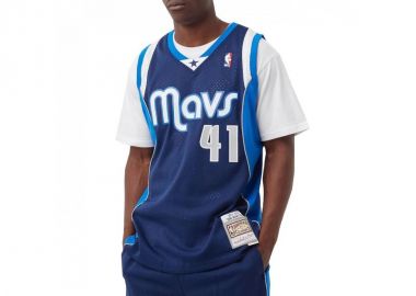 Mitchell Ness NBA Swingman Dallas Mavericks Dirk Nowitzki M Tshirt SMJY1148DMA11DNOASBL - Mitchell & Ness - 