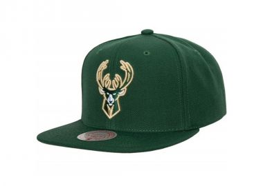Mitchell Ness NBA Team Ground 20 Snapback Milwaukee Bucks Cap HHSS3256MBUYYPPPGREN - Mitchell & Ness - 