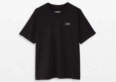 MM6 MAISON MARGIELA Ανδρικό Μαύρο Cotton T-Shirt - MM6 MAISON MARGIELA - 