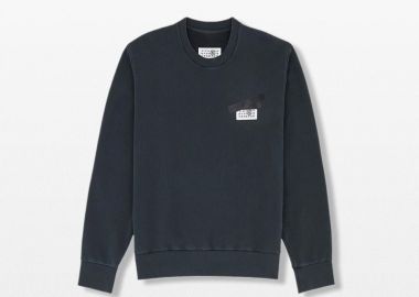 MM6 MAISON MARGIELA Ανδρικό Μαύρο Numeric Logo Jumper - MM6 MAISON MARGIELA - 