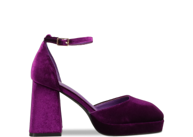 Μωβ βελούδινη γόβα - MIGATO - 