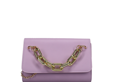 Μωβ τσάντα φάκελος με αλυσίδα - MIGATO - 