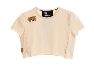 MOD WAVE MOVEMENT Γυναικείο Cropped Top - Μπεζ -MW092020437-BEIGE - Mod Wave Movement - 