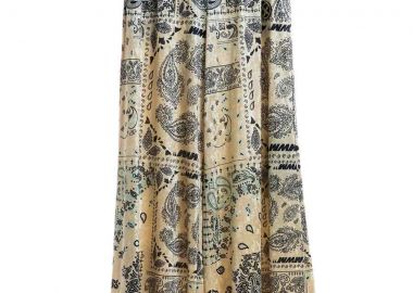 MOD WAVE MOVEMENT Γυναικείο Palazzo Παντελόνι Bandana - Μπεζ-MW092050397-BEIGE - Mod Wave Movement - 