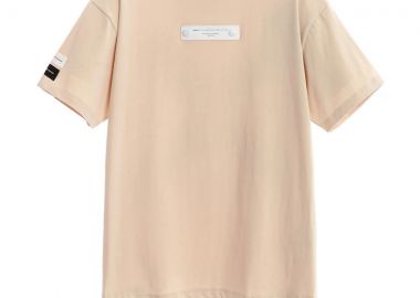 Mod Wave Movement Regular Tee Cords Back Unisex T-Shirt - Μπεζ-MW092020358-BEIGE - Mod Wave Movement - 