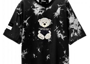 MOD WAVE MOVEMENT T-Shirts MIKE TEDDY TIE DYE TSHIRT - MW082020640 - BLACK-HW082020640-BLACK - Mod Wave Movement - 