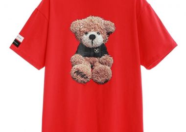 MOD WAVE MOVEMENT Unisex Oversized T-Shirt - Κόκκινο -MW092020447-RED - Mod Wave Movement - 