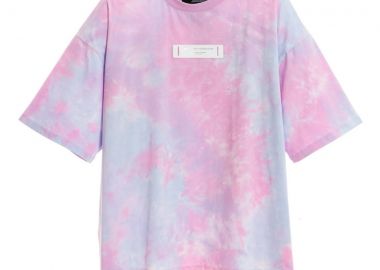 MOD WAVE MOVEMENT Unisex Oversized T-Shirt Tie-Dye Φτερά - Ροζ -JT092030216-PINK - Mod Wave Movement - 