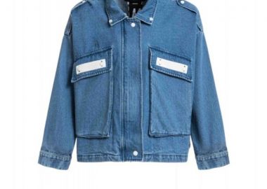 MOD WAVE MOVEMENT UnisexTeddy Bear Denim Jacket - Μπλε-MW091070432-BLUE - Mod Wave Movement - 