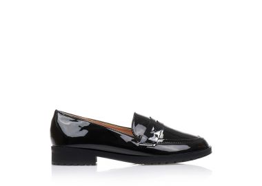 Μοκασίνια μαύρα λουστρίνι ΜΑΥΡΟ - Tsoukalas - 