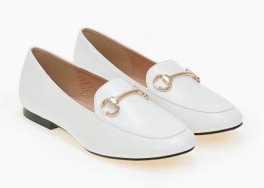 Μοκασίνια με στρογγυλό τελείωμα - Λευκό - Issue - 