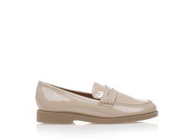 Μοκασίνια μπεζ λουστρίνι ΜΠΕΖ - Tsoukalas - 