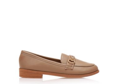 Μοκασίνια πούρο δερματίνη με αγκράφα και στρας ΠΟΥΡΟ - Tsoukalas - 