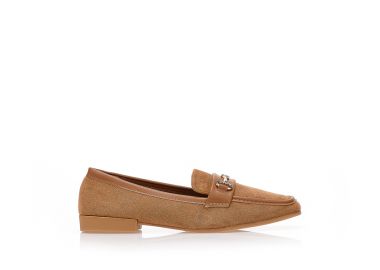 Μοκασίνια σουέτ με μεταλλική τόκα ΚΑΜΕΛ - Tsoukalas - 