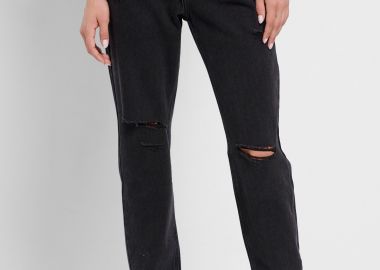 Moms fit τζιν παντελόνι με φθορές - FUNKY BUDDHA - 