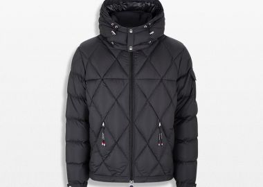 MONCLER Ανδρικό Μαύρο Averole Short Down Jacket - MONCLER - 
