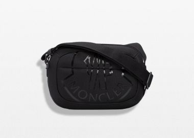 MONCLER Ανδρικό Μαύρο Cut Cross Body Bag - MONCLER - 