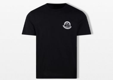 MONCLER Ανδρικό Μαύρο SS T-Shirt - MONCLER - 