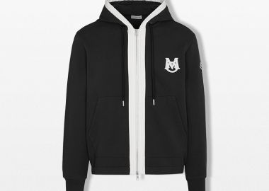 MONCLER Ανδρικό Μαύρο Zip-Up Cardigan - MONCLER - 
