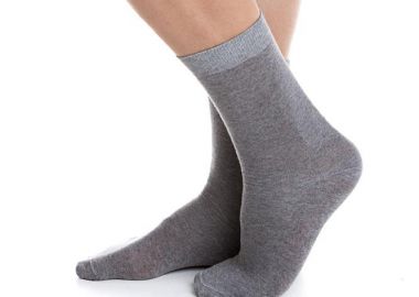 ΜΟΝΟΧΡΩΜΗ ΑΝΔΡΙΚΗ ΒΑΜΒΑΚΕΡΗ ΚΑΛΤΣΑ ΙΝΙΖΙΟ 4110 ΓΚΡΙ - INIZIO - 