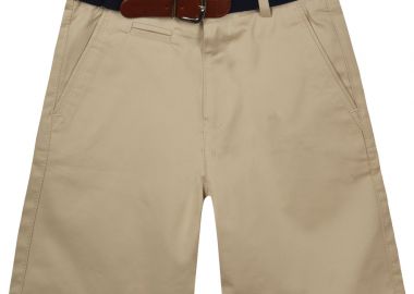 Μονόχρωμη βερμούδα με ζώνη - ΜΠΕΖ 43-223091-2 - energiers - 