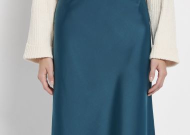 Μονόχρωμη μίντι φούστα - FUNKY BUDDHA - 