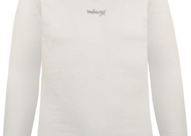 Μονόχρωμη μπλούζα Energiers Basic Line με γκλίτερ τύπωμα για κορίτσι - Εκρού 16-114254-5 - energiers - 