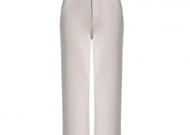 Μονόχρωμη παντελόνα με ελαστική μέση - MAT FASHION - 