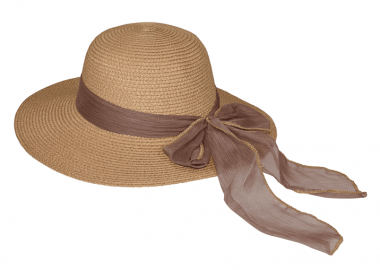 Μονόχρωμο καπέλο με χρωματιστή κορδέλα - STAMION - 