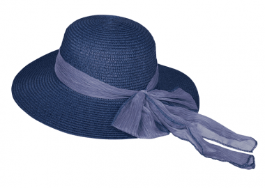 Μονόχρωμο καπέλο με χρωματιστή κορδέλα - STAMION - 