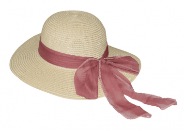 Μονόχρωμο καπέλο με χρωματιστή κορδέλα - STAMION - 