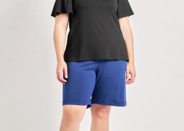 Μονόχρωμο σορτς βισκόζη -  - 