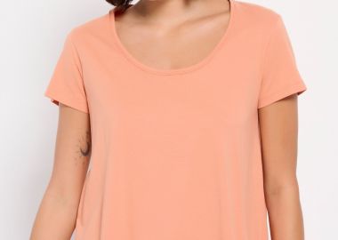 Μονόχρωμο t-shirt από οργανικό βαμβάκι - FUNKY BUDDHA - 