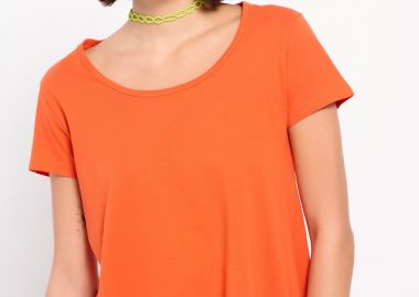 Μονόχρωμο t-shirt από οργανικό βαμβάκι - FUNKY BUDDHA - 