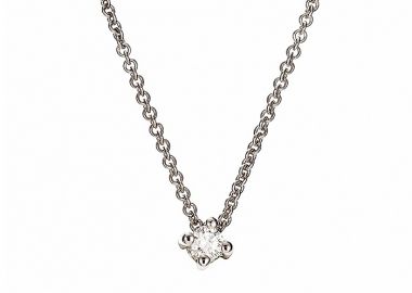 Μονόπετρο Μενταγιόν με Διαμάντι Λευκόχρυσος Κ18 - 51100 -  - 