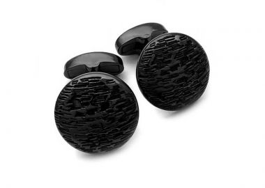 Μοντέρνα μανικετοκουμπα με μαύρο χρώμα MN105 - Asimenio - 