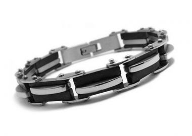 Μοντέρνο Ανδρικό βραχιόλι από ατσάλι BA243 - Asimenio - 