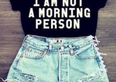 MORNING PERSON BLACK T-SHIRT - sense-shop - 