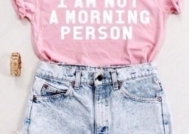 MORNING PERSON PINK T-SHIRT - sense-shop - 