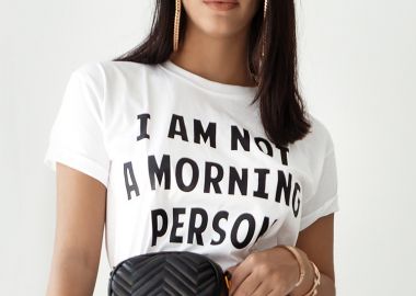 MORNING PERSON WHITE TSHIRT - fashionroom - 