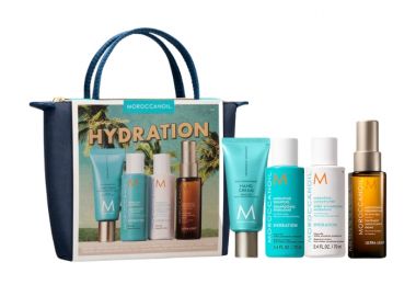 Moroccanoil Hydration Travel Set (Shampoo 70ml+Conditioner 70ml+Mist 25ml+Hand Cream 40m) - Summer Essentials - 